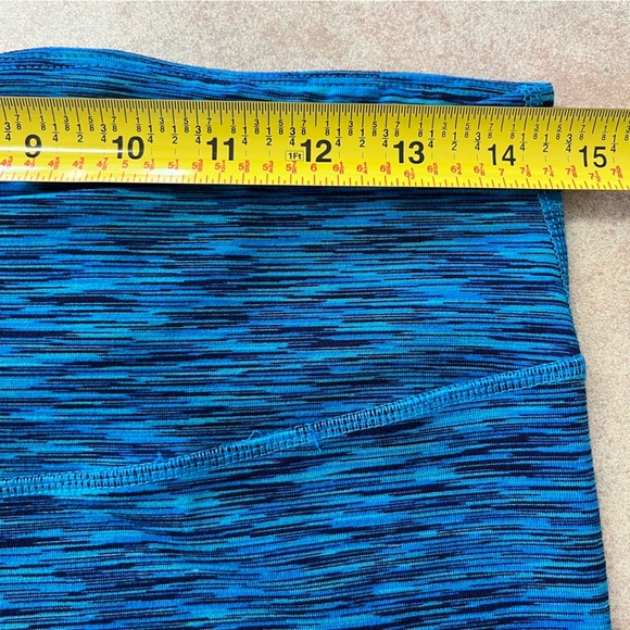 Fabletics Salar Blue Space Dye Mid Rise Crop Leggings - Picture 7 of 11